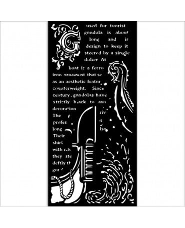 STENCIL Stamperia 12x25cm Venice City of Art Gondola 1