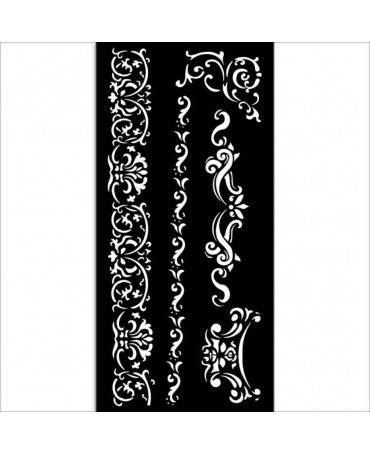 STENCIL Stamperia 12x25cm Venice City of Art Borders 1
