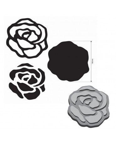 Madera Silueta DM stamperia Venice City of Art Roses 2