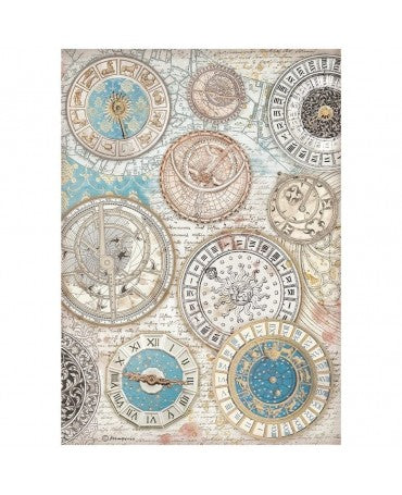 Papel arroz Stamperia A4 Venice City of Art Zodiac 1