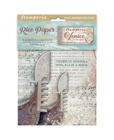 Papel arroz Stamperia A6 Venice City of Art (8UD) 1