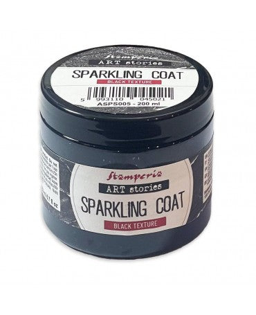 Pasta textura STAMPERIA Sparkling Coat Black 200ml 1