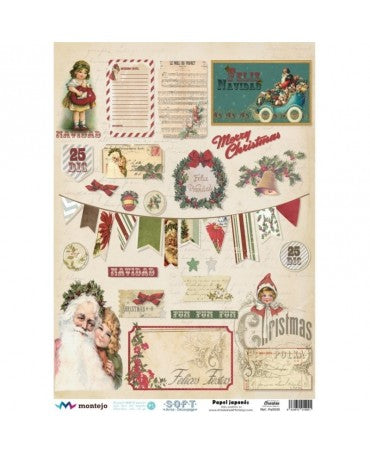 Papel Arroz SOFT A3 SPA5030 Navidad vintage 1