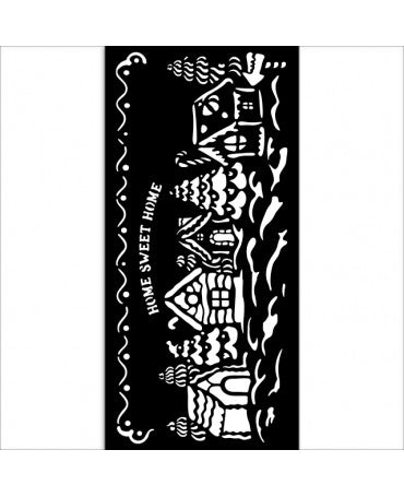 STENCIL Stamperia 12x25cm CANDY CHRISTMAS pueblo 1