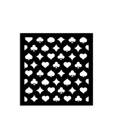 STENCIL Stamperia 12x12 cm ALICE IN CHRISTMAS corazones 1