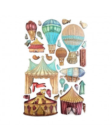 Molde STAMPERIA silicona A5 ALICE IN CHRISTMAS circo y globos 2