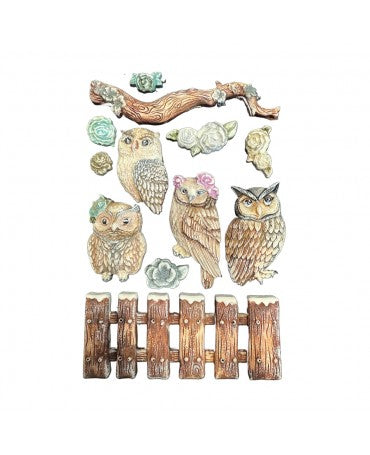 Molde STAMPERIA silicona A5 OWL´S HOUSE buhos 2