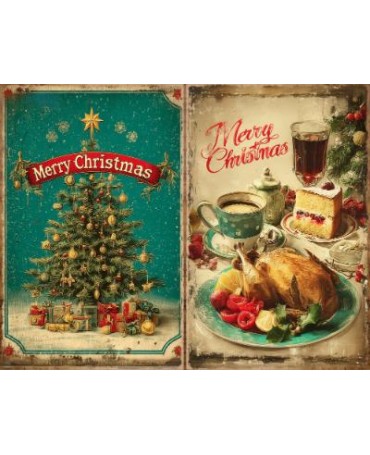 Papel Seda A4 Navidad Vintage 4 1