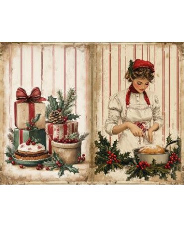 Papel Seda A4 Navidad Vintage cocina 1 1