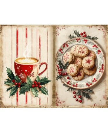 Papel Seda A4 Navidad Vintage cocina 4 1