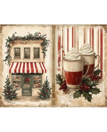 Papel Seda A4 Navidad Vintage cocina 6 1