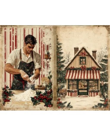 Papel Seda A4 Navidad Vintage cocina 8 1
