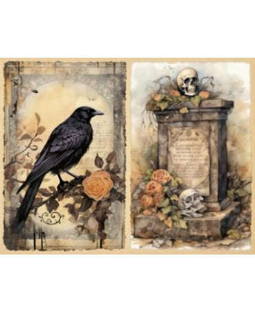Papel Seda A4 Halloween acuarela 5 1