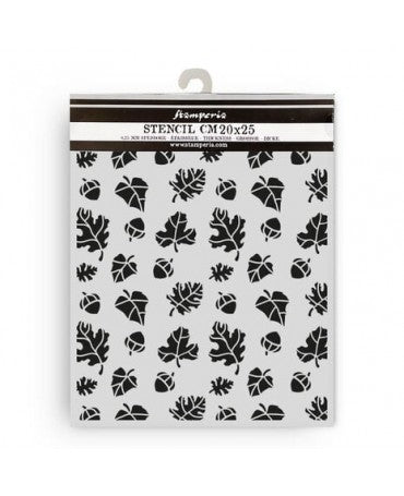 STENCIL STAMPERIA 20x25cm Whispering Woods Acorns Pattern 1
