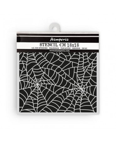 STENCIL Stamperia 18x18cm Whispering Woods Spider Pattern 1