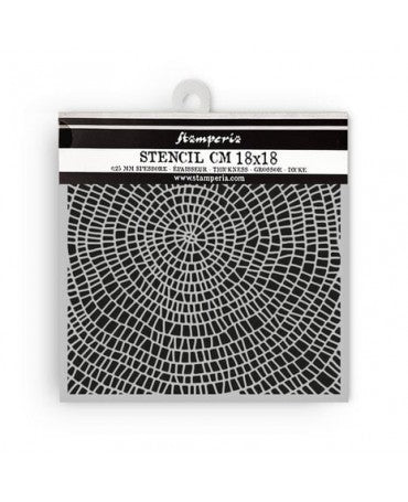 STENCIL Stamperia 18x18cm Whispering Woods Bark Pattern 1