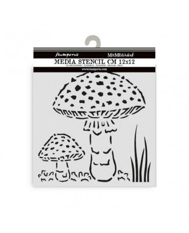 STENCIL Stamperia 12x12 cm Whispering Woods Mushrooms 1