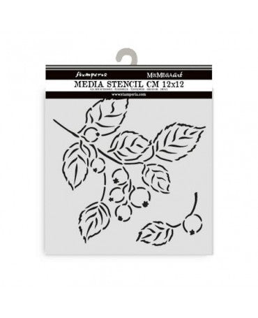 STENCIL Stamperia 12x12 cm Whispering Woods Berries 1