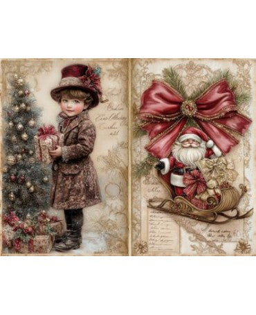 Papel Seda A4 Navidad Vintage 16 1
