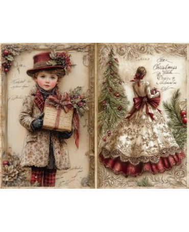 Papel Seda A4 Navidad Vintage 18 1
