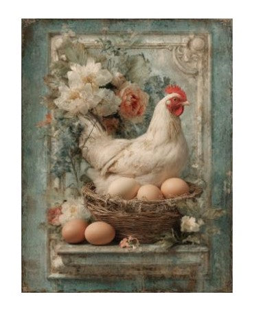 Papel Seda A4 Granja 15 Gallina 1