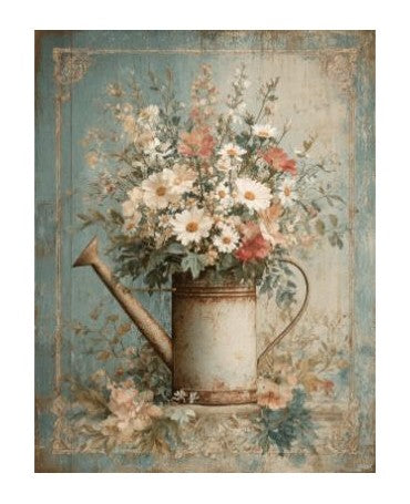 Papel Seda A4 Granja 68 Jarra Flores 1
