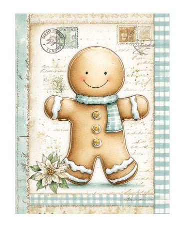 Papel Seda A4 Navidad Dibujo Azul 13 Galleta 1