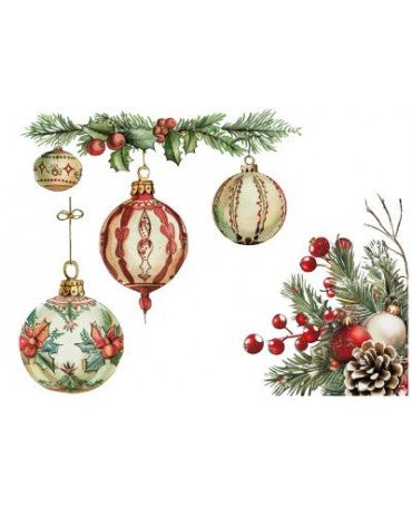 Papel Seda A4 Navidad Elementos 218 Bolas Navidad + centro 1