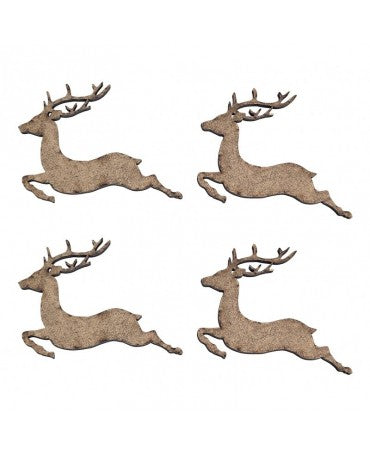 Madera Silueta DM Ciervo para copa pack 4 pcs 1