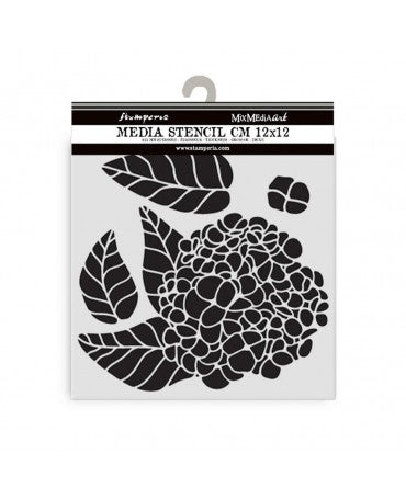 STENCIL Stamperia 12x12 cm Quiet Days Hydrangea 1