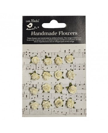 FLORES Little Birdie 16 pc Micro Roses Beige 1