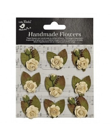 FLORES Little Birdie 9 pc Mini Rose Cream 1