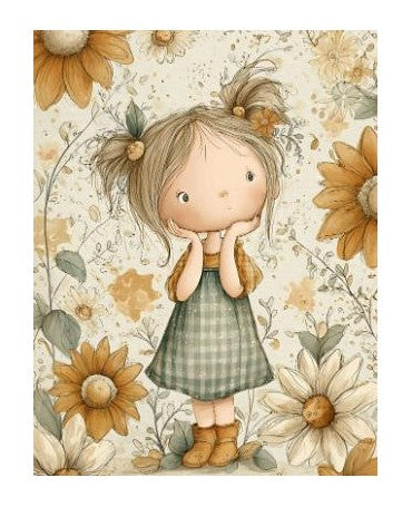 Papel Seda A4 Yellow flowers (51) 1
