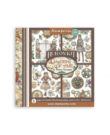 Transfer Rub On STAMPERIA 15x15 Gardens of Time 1