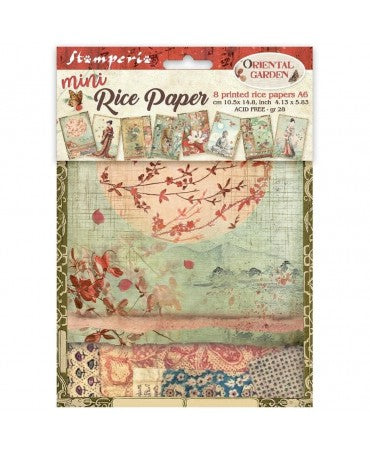 Papel arroz Stamperia A6 (8UD) Oriental Garden 1