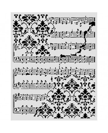 STENCIL Stamperia 20x25cm Symphony Core and Frize 1