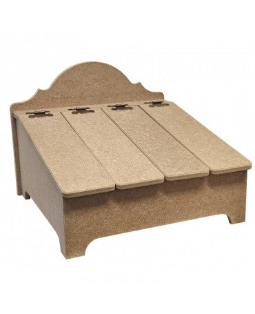 Madera Caja organizador 4 compartimentos 1