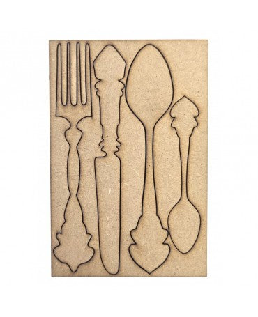 Madera Set cubiertos DM 16cm 1