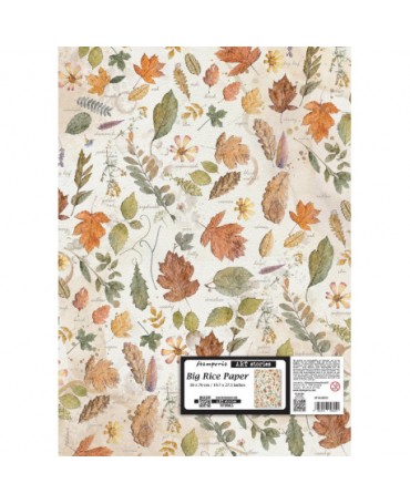 Papel arroz Stamperia 50x70 Flowers and Poems leaves 1