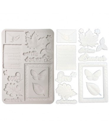 Molde STAMPERIA silicona A5 Flowers and Poems 1