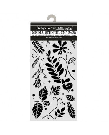 STENCIL Stamperia 12x25cm Flowers and Poems Mixed Leaves 1