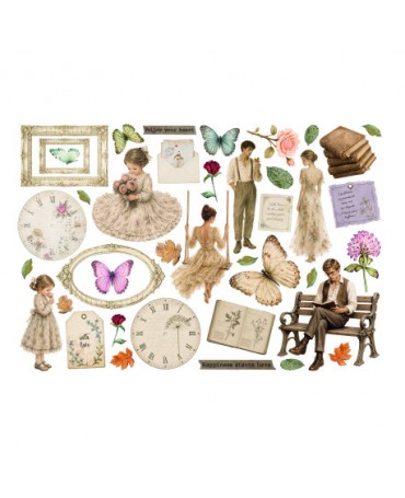 Ephemera Stamperia Flowers and Poem 2