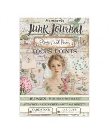 JUNK JOURNAL STAMPERIA A5 Flowers and Poems 1
