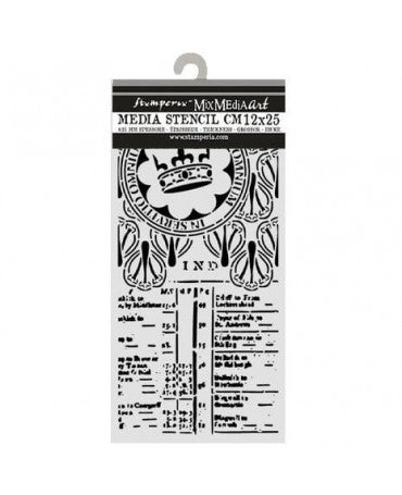 STENCIL Stamperia 12x25cm Our Way crown 1