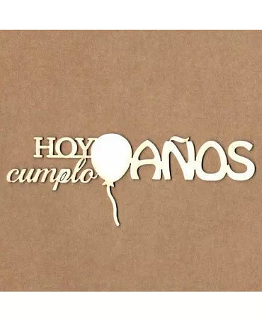 Chipboard Hoy cumplo años con globo 1