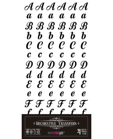 Transfer Rub On PFY 15x30cm - 4 hojas Abecedary 1