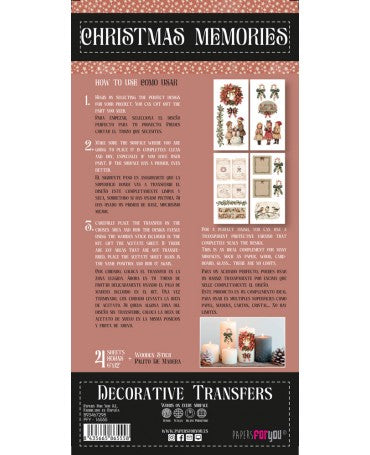Transfer Rub On PFY 15x30cm - 4 hojas Christmas Memories 2