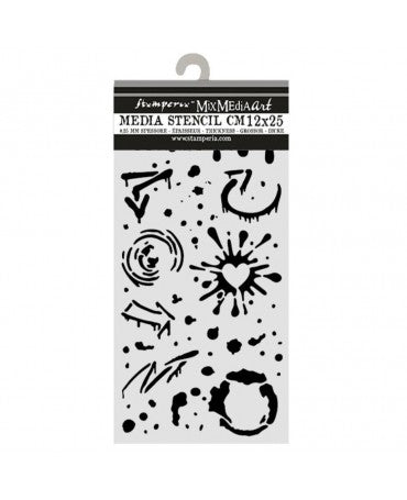 STENCIL Stamperia 12x25cm Furry Friends 2 Splatters 1