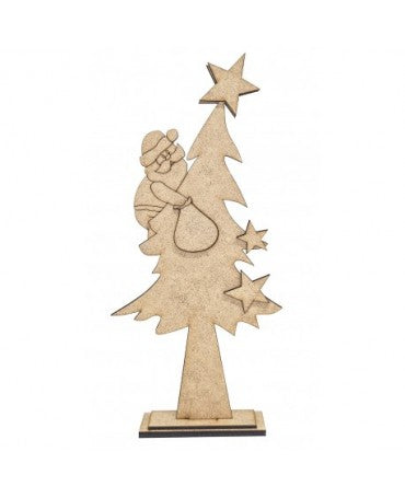 Madera DM Árbol con Papá Noel 1