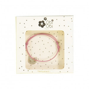 Pulsera niña gatito oro rosa obiobi 1